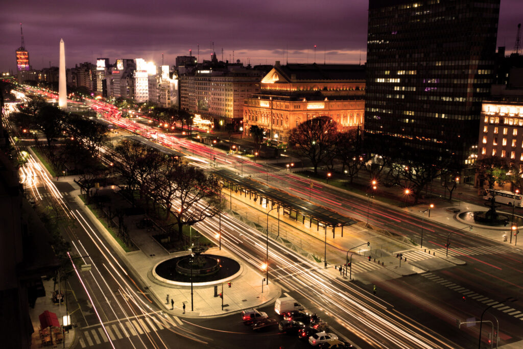 Buenos Aires at dusk, with Avenida 9 de Julio and the Obelisk, from the official ISA 2026 meeting website.